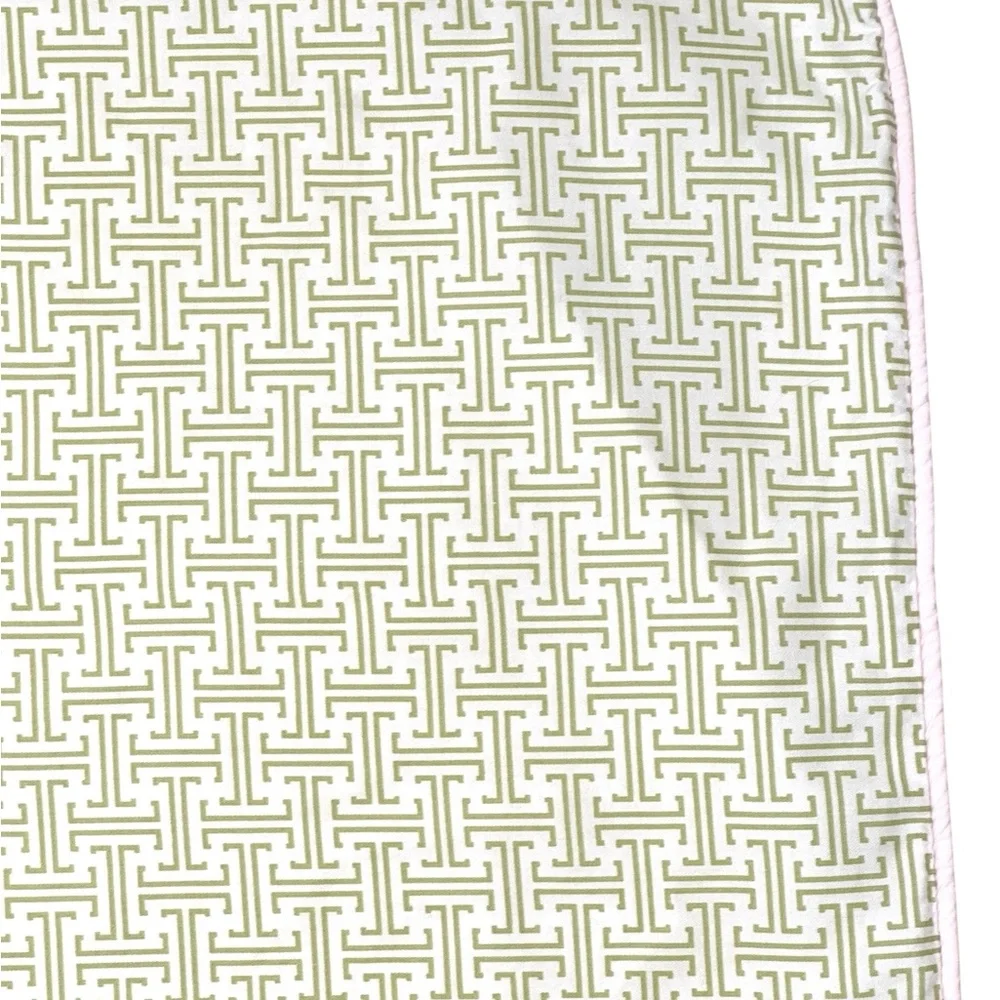 SERENA & LILY Green & White Twin Duvet Cover, Euro Sham & Standard Pillow Cover